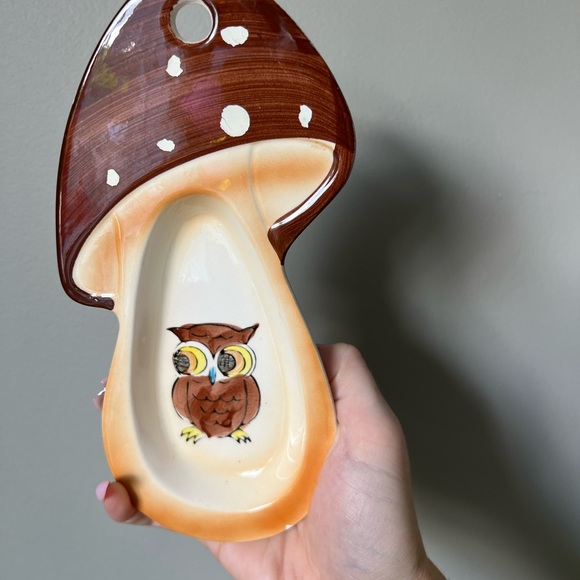 Vintage ceramic owl spoon rest, vintage Japan ceramics - Picture 6 of 6